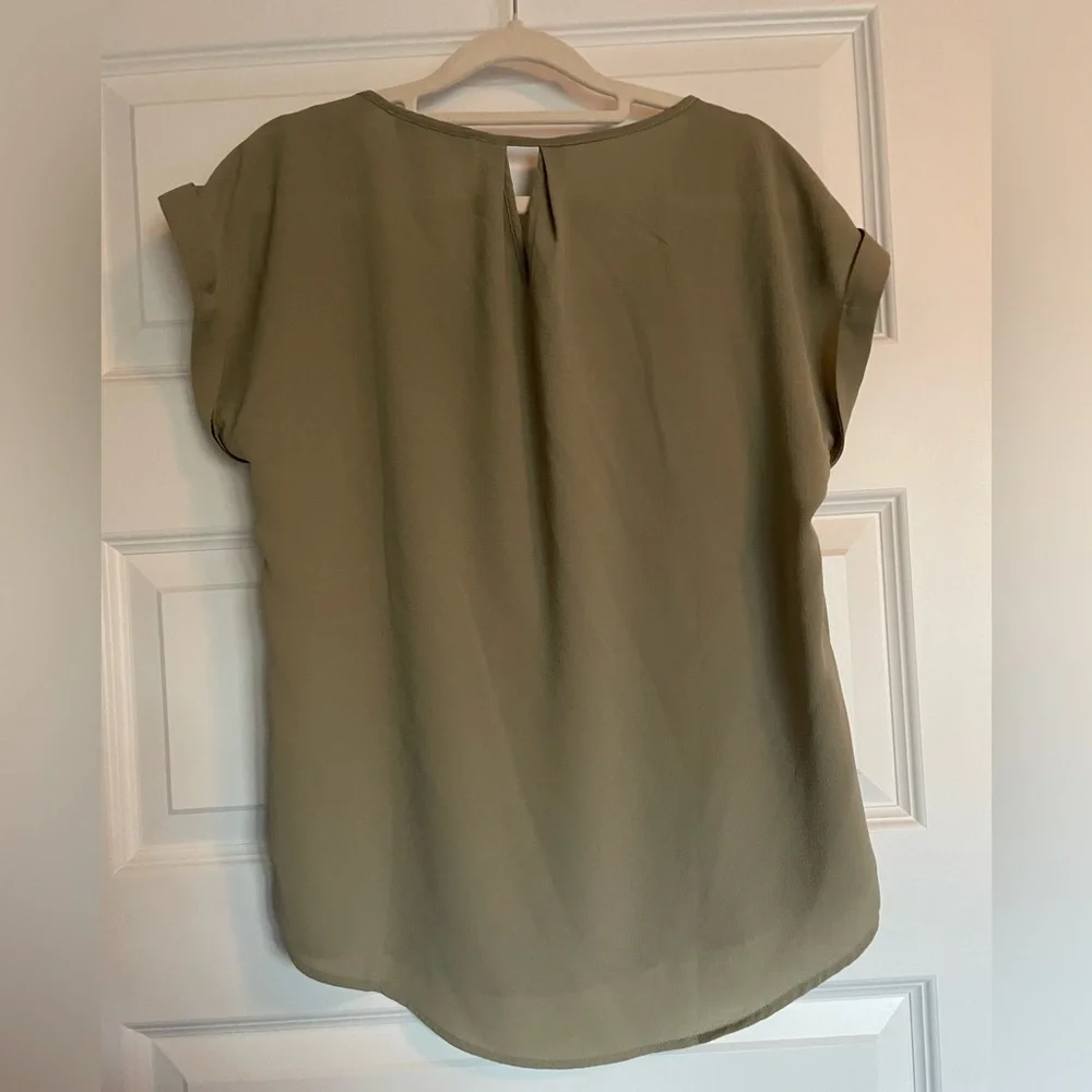 Hippie Rose- Olive Blouse- Size Large